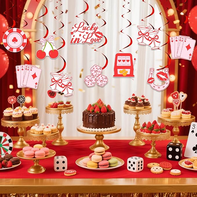 Casino Theme Party Decorations Lucky In Love Hanging Swirls Casino