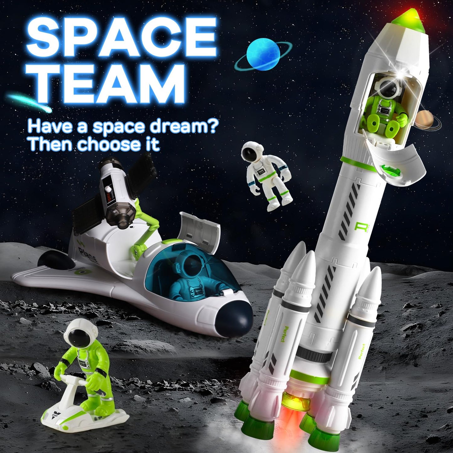 TOY Life Space Toy Rocket Toys for Kid Shuttle with Astronaut