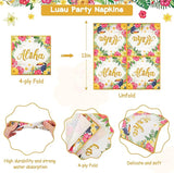 Golden Tropical Luau Party Tableware Supplies 168PCS Hawaiian Plates