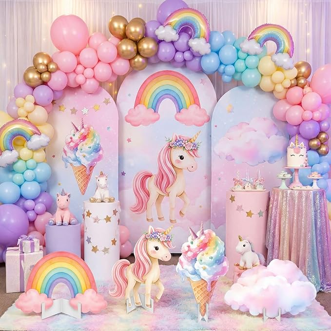 4 Pcs Large 20 x 30 Unicorn Cardboard Cutouts Rainbow Unicorn Themed