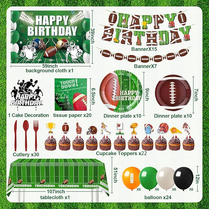 Football Party Decorations & Supplies Kit All in One Football
