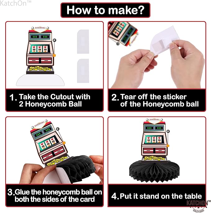 Casino Theme Party Decorations Pack of 12 Clubs and Spades Honeycomb