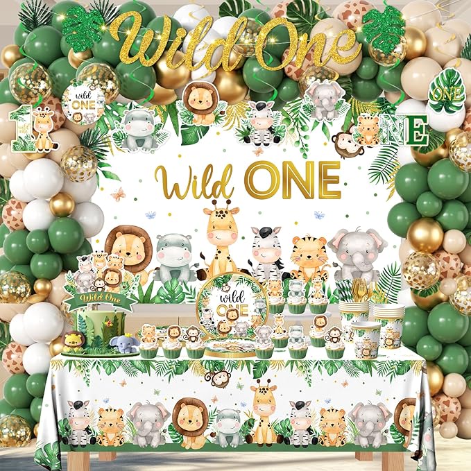 Wild Birthday Decorations Safari Birthday Decorations 277Pcs Wild