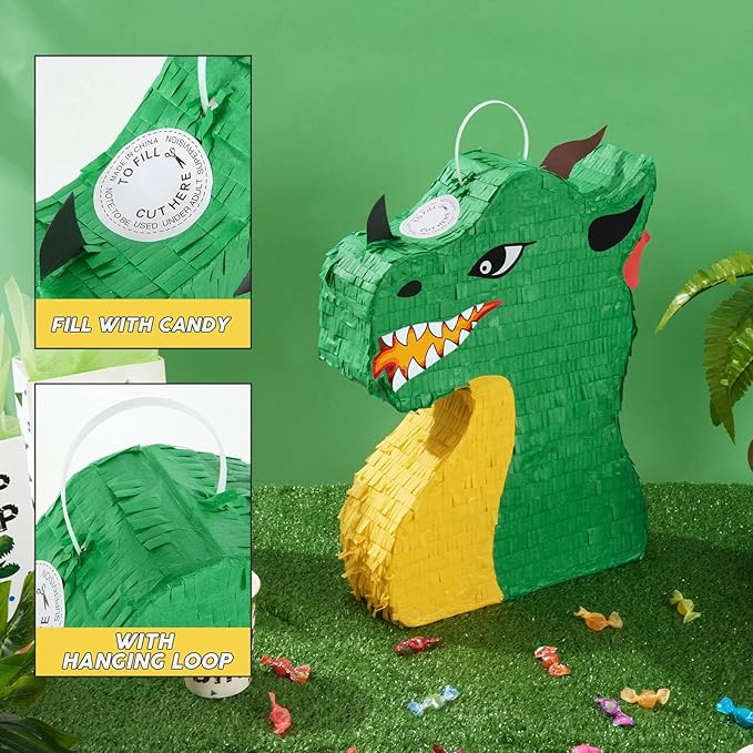 Dragon Piñata Dinosaur Party Supplies Dino Piñata Bundle with