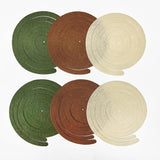 36 Pcs Jungle Hanging Swirl Decorations Sage Green Brown Beige Felt