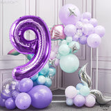 KatchOn, Giant Purple Number 9 Balloon - 40 Inch | Foil 9 Birthday