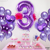 KatchOn, Giant Purple Number 3 Balloon - 40 Inch | 3rd Mylar Foil