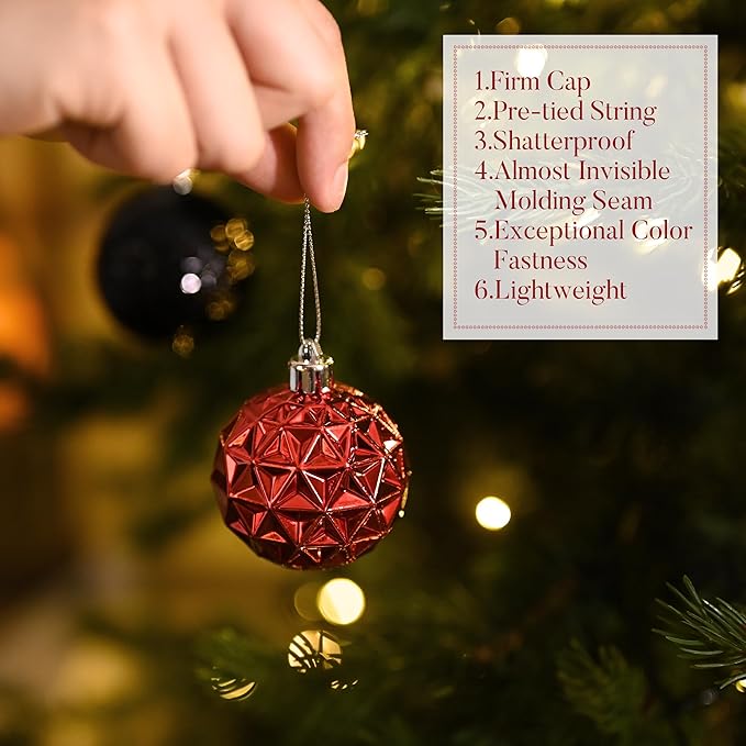 Valery Madelyn Christmas Tree Decorations Ornament Set, 50ct 2 Inches