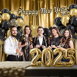 Black and Gold Balloons, 60pcs 12inch Black Metallic Gold Confetti