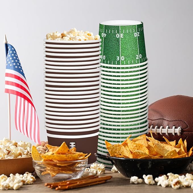 Football Party Supplies Kit for 50 Guests Snack Cups for Football