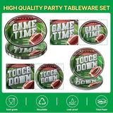 Dereinwo 100 PCS Football Party Paper Plates and Napkins | Bundle