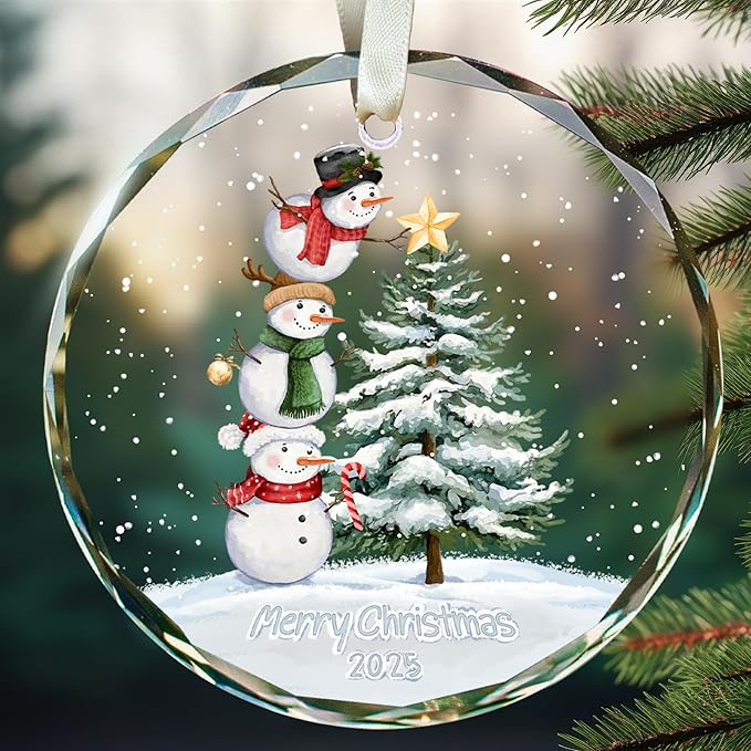 Snowman Ornaments - Snowman Christmas Ornament 2025 - Winter Holiday O