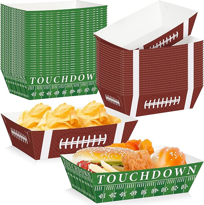 50 PCS Football Party Decorations 2026 Football Serving Tray