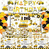 178 Pcs Construction 2nd Birthday Party Supplies Dump Truck Two
