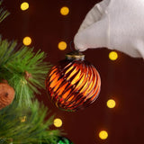IndianShelf 6 Colorful Christmas Balls - Glass Tree Ornaments -