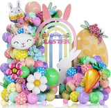 Pastel Easter Bunny Balloon Arch Kit 149Pcs Pastel Rainbow Balloon