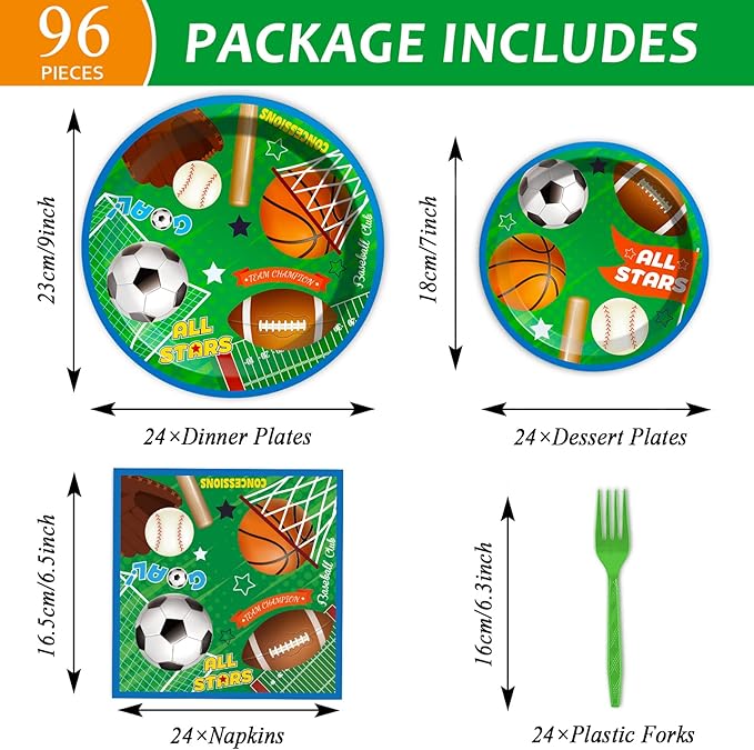 Sports Party Plates Napkins Superstar Party Tableware All Star