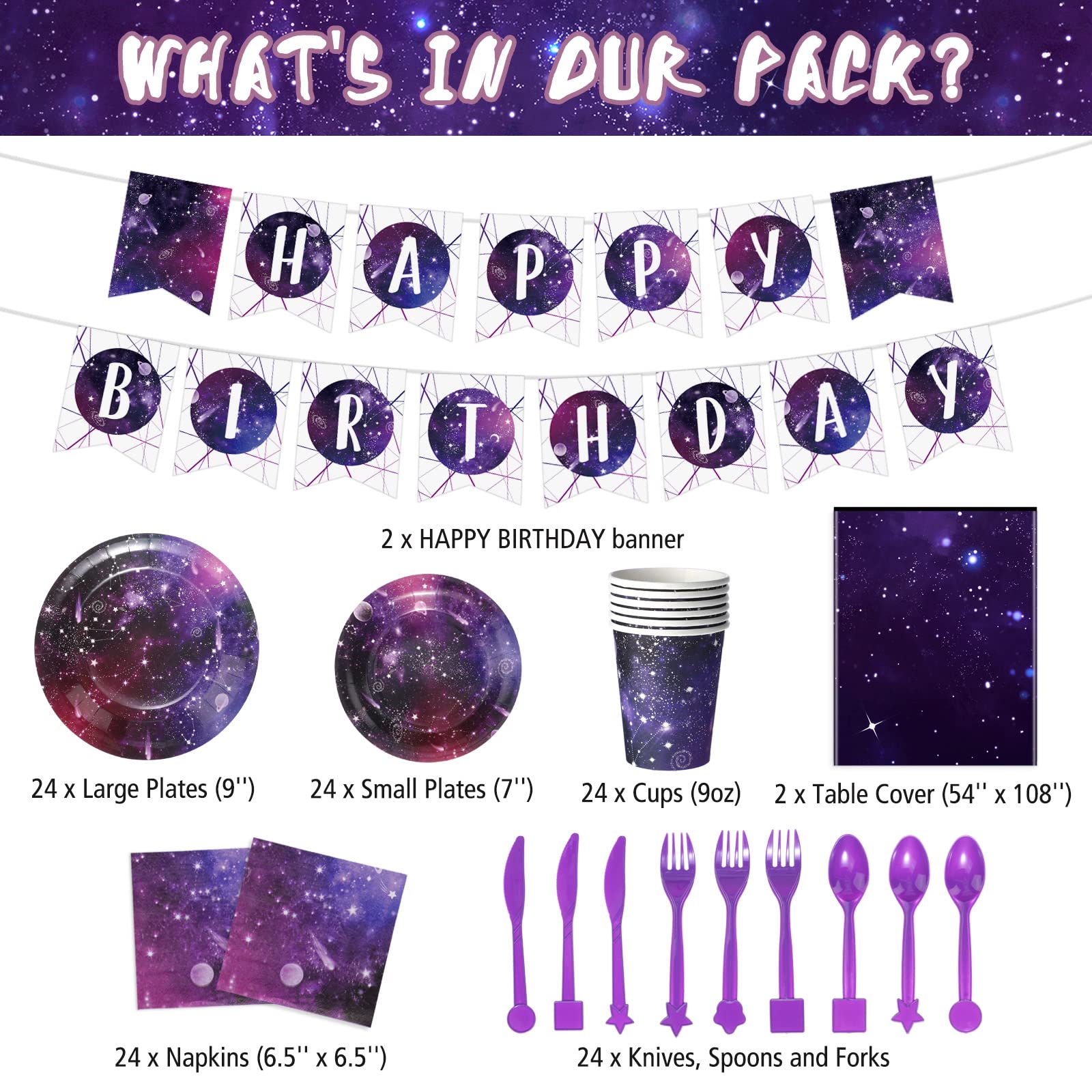 171 Pcs Galaxy Space Party Decoration Table As Shown in Picture