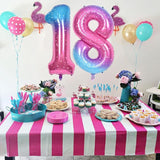 40 Inch Gradient Rainbow Number 1 Balloon for 1st Birthday