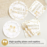 96Pcs Pearls and Prosecco Bridal Shower Decorations Engagement Party