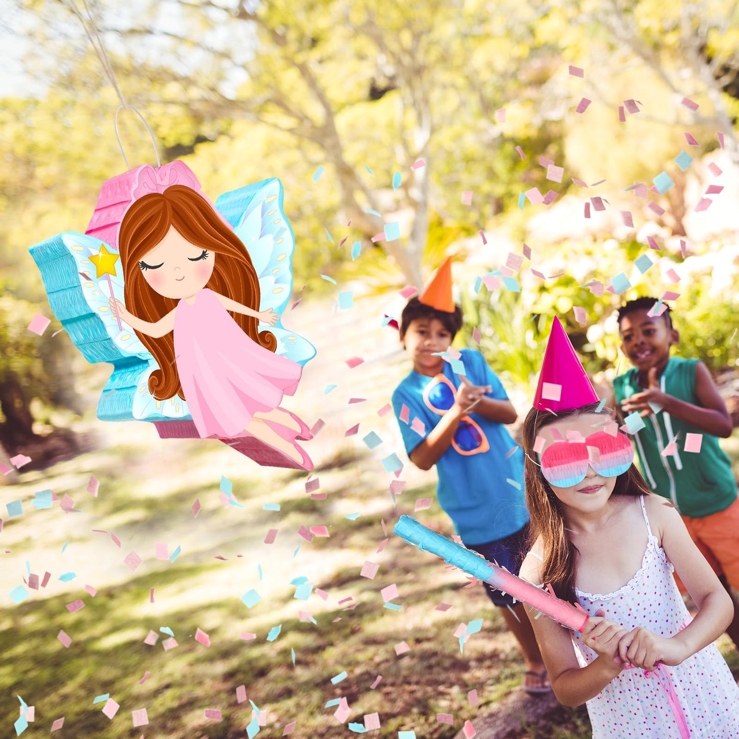 Threan Princess Piñata Fairy Party Decorations Pink Ballet Piñata