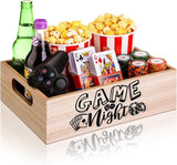 Movie Night Supplies Snack Trays Handles Reusable Wooden Movie Night