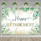Happy Retirement Party Decorations Set Eucalyptus Leaves Retired