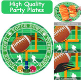100 Pcs Football Party Plates and Napkins Set Football Birthday