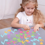 Music Note Glitter Cutouts - 100Pcs Colorful Music Notes Themed Paper