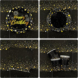 Black Gold Party Decoration - Black and Gold Birthday Party Tableware