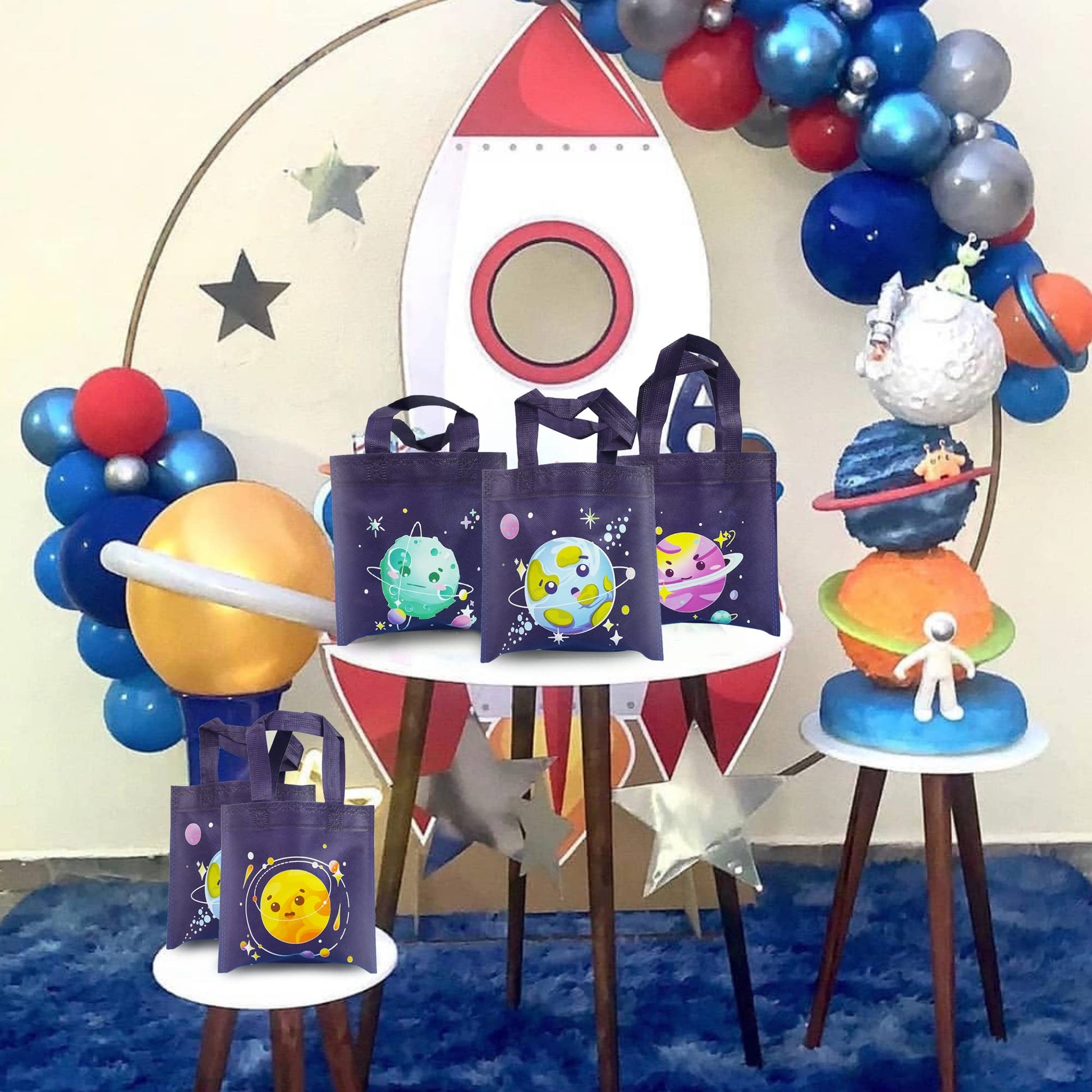 20 PCS Outer Space Party Favor Bags Space Gift Bags Treat