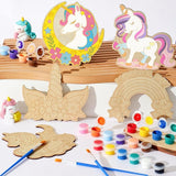 12 Pack Pre Packaged Unicorn Party Favors for Girls Wooden Unicorn