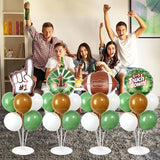 4 Sets Football Party Balloons Stand Kit with Football Shaped Count
