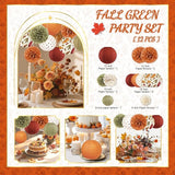 Fall Wedding Decorations 12 PCS Orange Maple Leaf Paper Lanterns