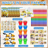 72 Pcs Construction Party Favors Truck Car Coloring Books with
