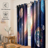 Jekeno Galaxy Planet Blackout Curtains Outer Space Universe Nebula