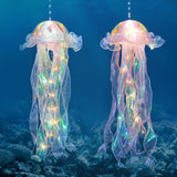 Glitter Iridescent Jellyfish Hanging Decor Blue Purple Jellyfish Kit
