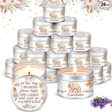 MTLEE 24 Pcs Boho Baby Shower Party Favors Candles Lavender Scented