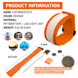 KIRALUMI 8 PCS LED Glow Bracelets, Light Up Wristbands - Halloween