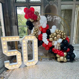 Red and Black Balloon Arch Kit, Black and Red Balloon Garland Kit, Red