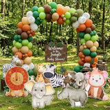 5 Pcs Large Jungle Safari Animal Cardboard Cutouts 16.5 to 26.4