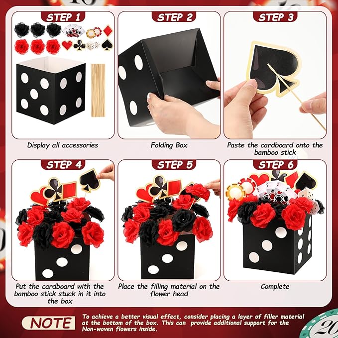 4 Sets Casino Party Decorations Poker Theme Table Centerpieces Party