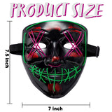 JOYIN Halloween Led Mask, Light Up Mask and Gloves for Cosplay Costume