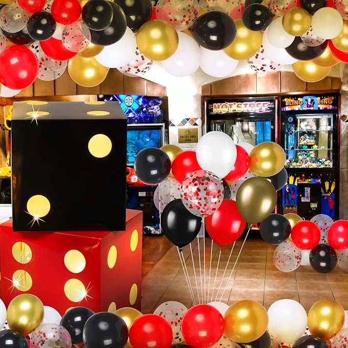 12 Pcs Large Dice Favor Boxes with Light 11.8 Inch Casino Party