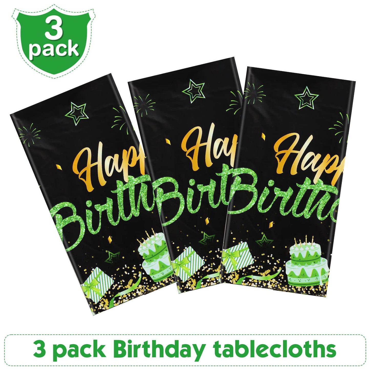 Breling 3 Pack Happy Birthday Tablecloths Happy Birthday Decoration