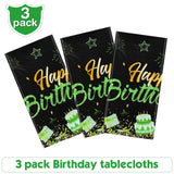 Breling 3 Pack Happy Birthday Tablecloths Happy Birthday Decoration