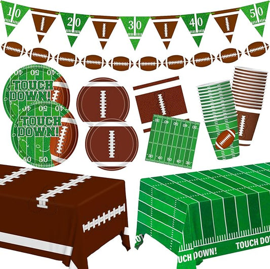 Football Party Decorations Football Party Supplies Kit Serve 24