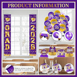 Graduation Decorations 2026 Purple and Gold Graduation Party Decor