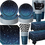 Funnymoom 452 Pcs Galaxy Party Decorations for 50, Starry Night Theme