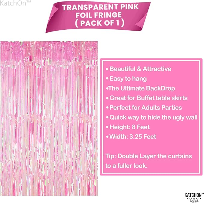 KatchOn, XtraLarge Iridescent Pink Streamers for Party Decorations -